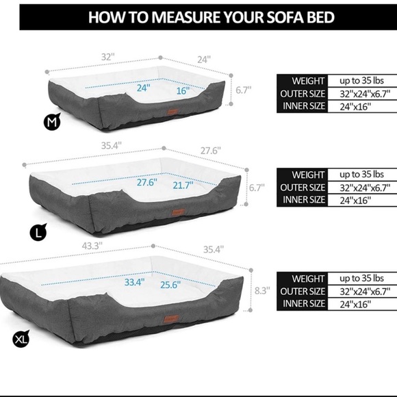 JOHNPEY Dog Beds for Large Dogs Up to 75 lbs, Comfortable and Fluffy - Picture 5 of 7